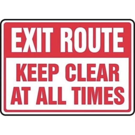 Accuform Exit Sign, Adhesive Poly, 14 in W, 10 in H MEXT561VS